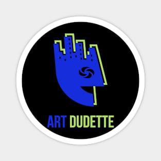 Art Dudette In Blue And Lime Magnet